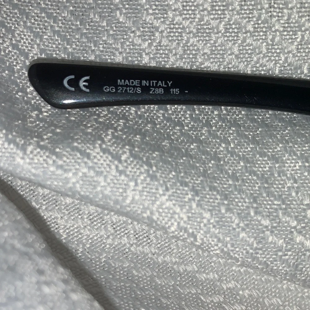 Gucci HorseBit Shiny Black/Gray & Silver Sunglasses - Picture 5 of 16